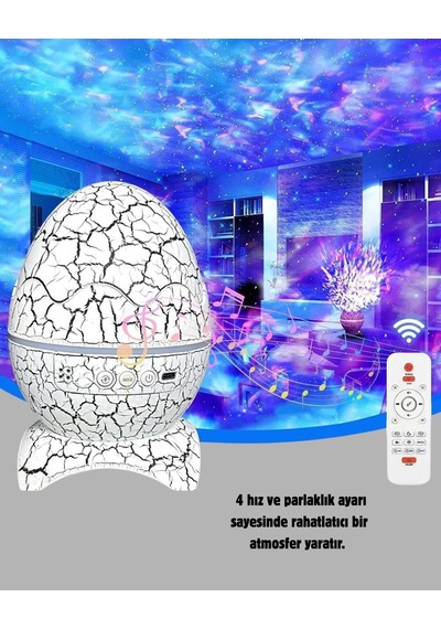 Dinozor Yumurta Gece Lambası Projektör 14 Renk Seçeneği Çok Renkli 36354165