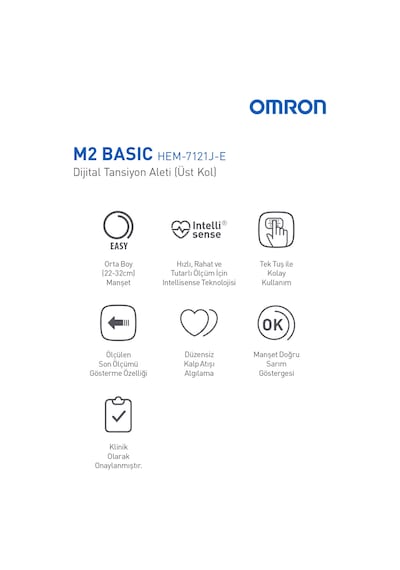 Omron M2 Basic Üst Koldan Ölçer Dijital Tansiyon Aleti