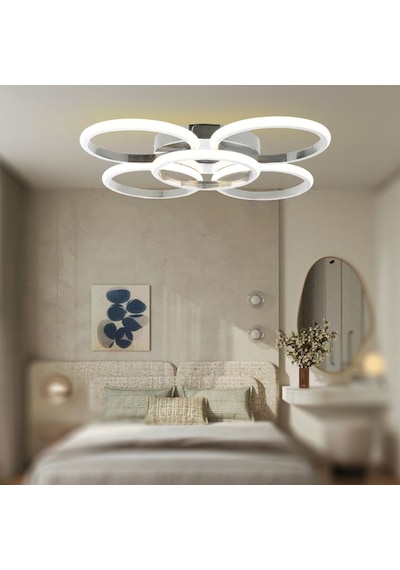 Tt304-4+1-kr-byr Tt Ayd. Beyaz Işık Krom Kaplama 5 Li Led Avize Krom