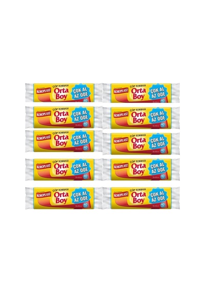 Ortaboy Çöp Torbası 40 Lı Çok Al Az Öde 10x40 400 Adet