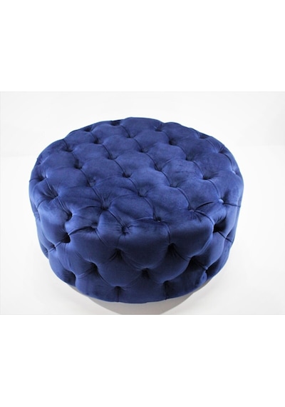 Yuvarlak Chester Model Kapitoneli Oval Orta Puf- Modern Puf