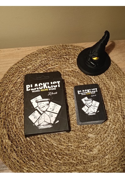 Blacklist Yasaklı Kelime Oyunu Klasik Versiyon Kese Hediyeli 50 Kart Eğlenceli Grup & Parti Oyunu