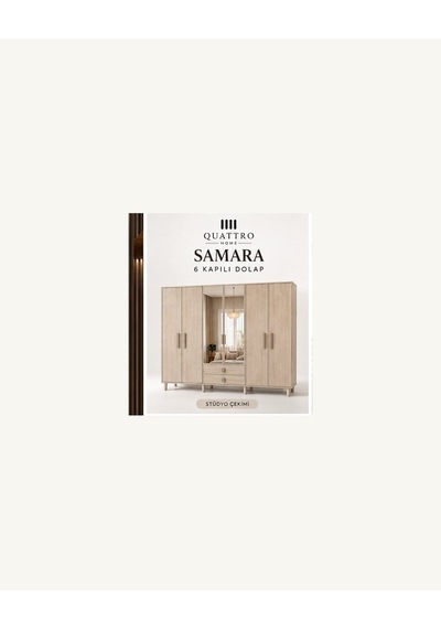 Samara 6 Kapaklı Dolap Krem