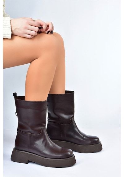 Fox Shoes Kahverengi Kalın Tabanlı Günlük Kadın Bot L610067109