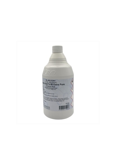 Biorad Asetik Asit %80 Ch3Cooh Sirke Ruhu E260 Ekstra Pure 1 L