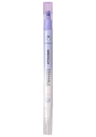 Wrıtech W-822 Silinebilir Fosforlu Kalem Pastel Lila - 12'li Kutu Beyaz - Gümüş