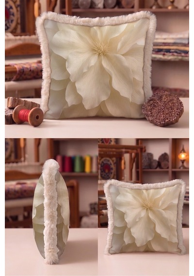 Çiçek Motifli Manolya Saçaklı Yastık Kılıfı - Natürel Floral Bej Krem Vizon Püsküllü Kırlent Kılıfı Kadim Vadi Aura Çiçek Motifli Manolya Saçaklı Yastık Kılıfı - Natürel Floral Bej Krem Vizon Püsküllü Kırlent Kılıfı Kadim Vadi Aura