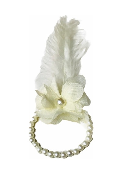 Kinagecesimalzeme Incili Tüylü Nedime Bilekliği Krem Renk 12 Adet