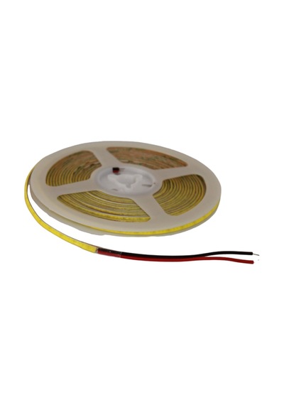 12 Volt 3mm 400 Ledli Esnek Cob Şerit Led Beyaz Ip20 5 Metre