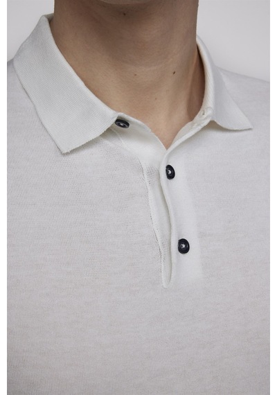 Tudors Erkek Polo Yaka Slim Fit Örme Triko Pamuklu Beyaz Tişört-27312-Beyaz Tudors Erkek Polo Yaka Slim Fit Örme Triko Pamuklu Beyaz Tişört-27312-Beyaz