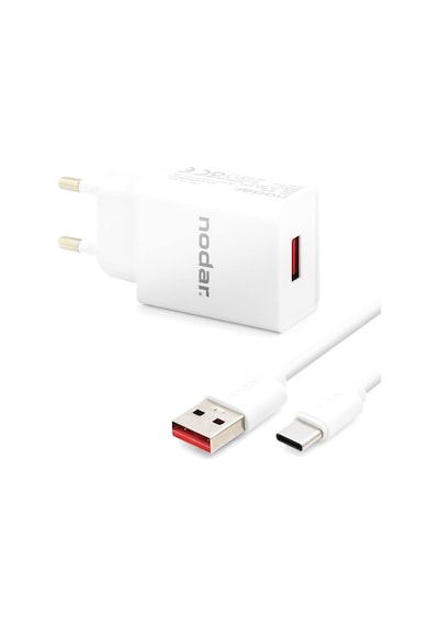 Type-c Hızlı Şarj Seti 12w 2.4a Usb Adaptörlü 1 M Pvc Kablolu Beyaz Nd1005 Evimdeyokyok