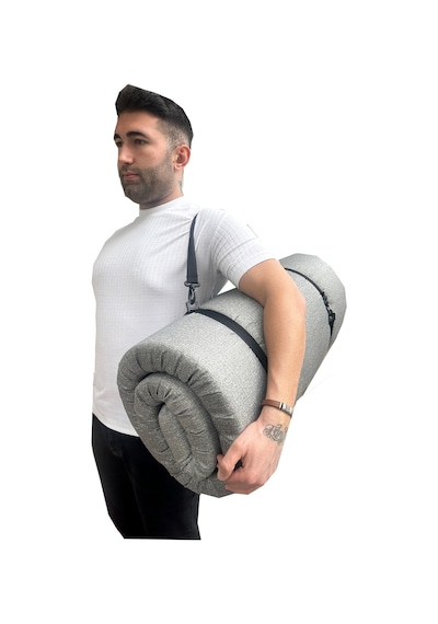 Kamp Yatağı Taşıma Ve Omuz Askılı Kamp Matı Fermuarlı Kamp Minderi Çadır Matı 70x180x6cm-gri