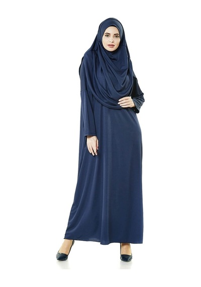 Tek Parça Namaz Elbisesi - Lacivert - 5015
