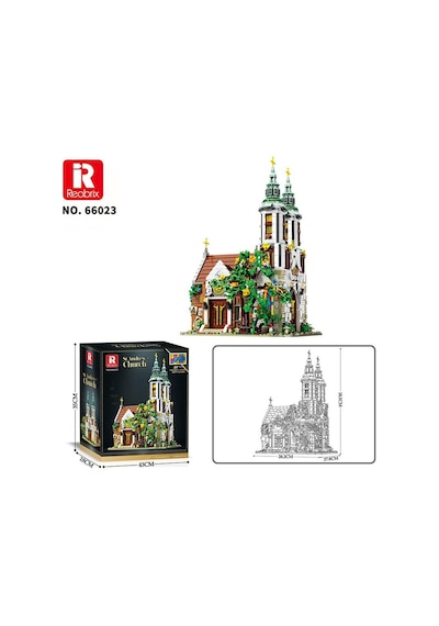 Reobrix Street View Of St. Andrew's Church İn Poland 66023 Brick Yapım Seti