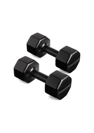 Ps Sports Plastik Dambıl Seti, 2 Kg X 2 Adet, Siyah, Çimento Dolgulu