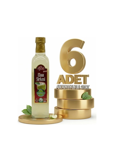 Afia Elma Sirkesi Cam Şişe 6x500 Ml