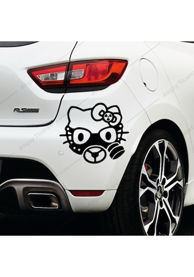 Hello Kitty Sticker Gaz Mazkesi Sticker Araba Oto Sticker