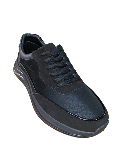 Luiz Paulo 2051 Erkek Deri Casual Sneaker Ayakkabı Siyah