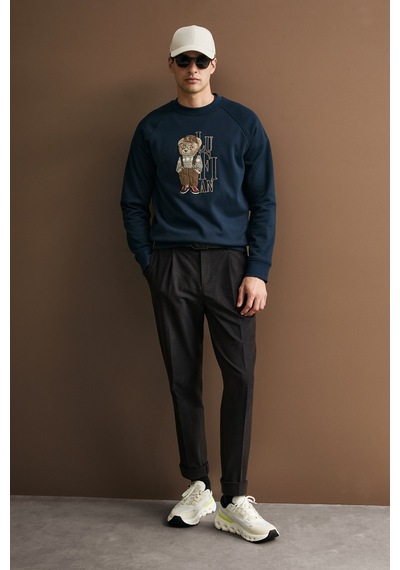 Lufian Storm Erkek Sweatshirt Lacivert Lacivert 112030204100200