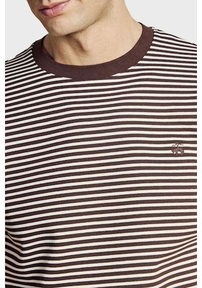 Brooks Brothers Bisiklet Yaka Çizgili T-shirt Erkek T Shirt Bbss26mts016292 Kahve-ekru Brooks Brothers Bisiklet Yaka Çizgili T-shirt Erkek T Shirt Bbss26mts016292 Kahve-ekru