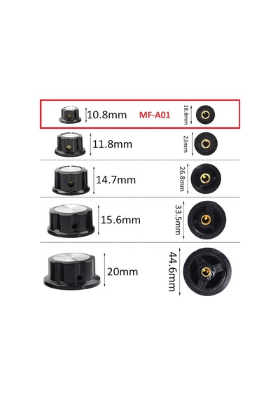 Ic-222a Vidalı Potansiyometre Düğmesi Pot Başlığı Mf-a01