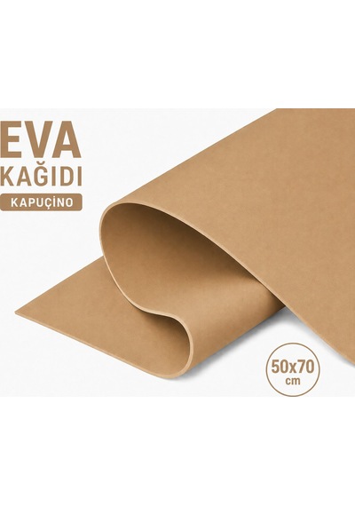 Eva Kağıt, Çiçek Yapım Eva, Dekoratif Süsleme Ve Elişi Kağıdı, 1.5 Mm - 50x70 Cm - Kapuçino