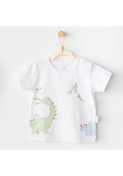 Andywawa Ac25978 Casual Bebek Tshırt White Beyaz