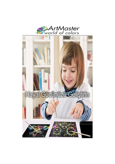 Gökkuşağı Kazıma Kağıdı Sihirli A4 10 Yaprak 1 Paket 20x30 Cm Sihirli Kazıma Kağıt Siyah Rainbow Paper Resim