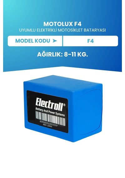 Motolux F4 Batarya Standart Kapasite Lifepo4 48v 18ah
