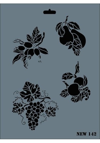 Rich New Seri N-142 Stencil 35x25 Cm - Blba-287581 Renkli