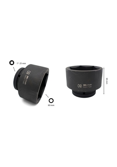 Ceta Form 80 mm 1” 6 Köşe Havalı Lokma Anahtar C82-H80