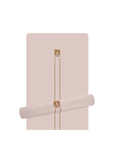 Rebuwo Çizgi Tasarımlı 5mm Ekstra Kaydırmaz Doğal Kauçuk Yoga Mat