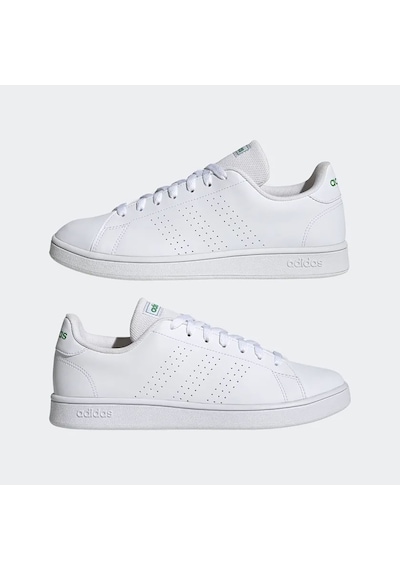 Ftwwht/ftwwht/green Adidas Erkek Tenis Ayakkabı Advantage Base Gw2063 Beyaz