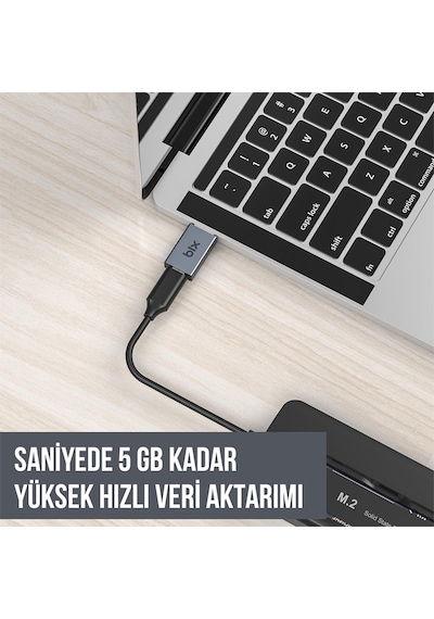 Bix Adp-04 Type-C Micro Usb ve Usb 3.0 Dönüştürücü Adaptör