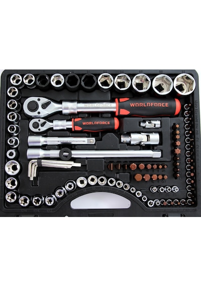 Worldforce S-ultra 114 Parça Profesyonel Lokma Takımı 1/4".1/2"