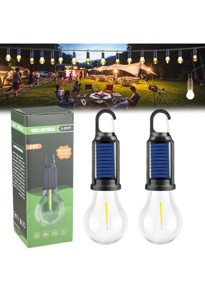 Solar Güneş Enerjili Led Ampul 3 Modlu Uzaktan Kumandalı Solar Camping Lamp 4801 Çok Renkli