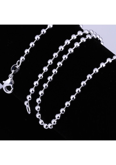 Gümüş Top Erkek Kolye Zincir Parlak 55Cm 24Gr 4Mm Msn19K (296378210)
