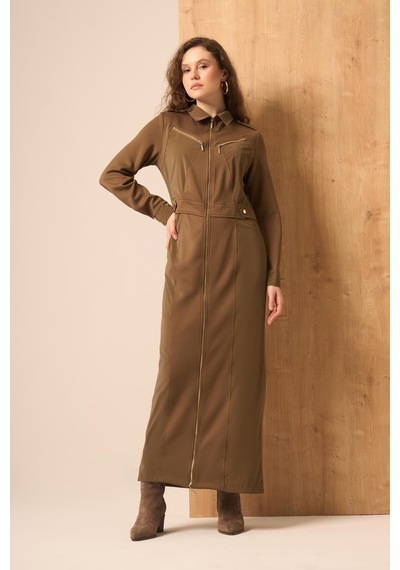 Ftz Women Kadın Safir Elbise Kahve 31261 Kahve
