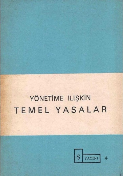 Yönetime İlişkin Temel Yasalar - A.şeref Gözübüyük 2.el
