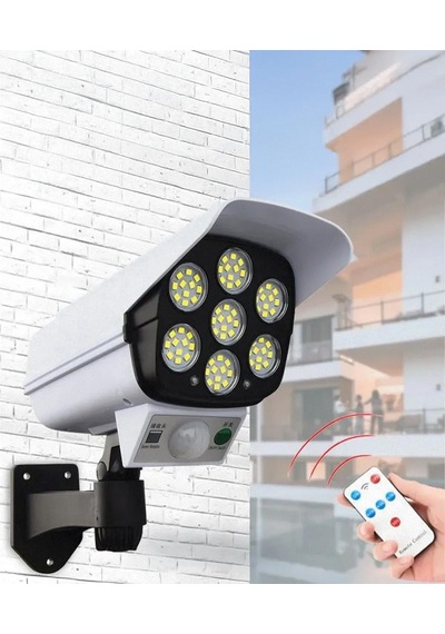 Kamera Görünümlü Hareket Sensörlü Uzaktan Kumandalı Solar Bahçe Lambası Su Geçirmez Güvenlik Işığı 88281223