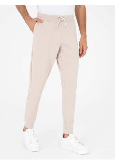 Cacharel Bej Jogger Fit Paçası Lastikli Pamuk Karışımlı Eşofman Altı