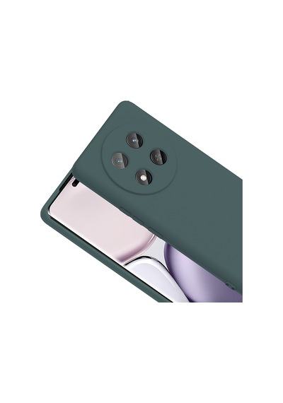 Honor Magic 7 Lite Kılıf Yumuşak Silikon Kamera Korumalı Lansman Pazarplus Koyu Yeşil