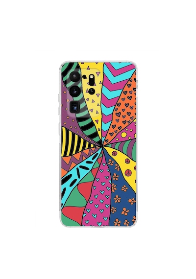 Samsung Galaxy S20 Ultra İle Uyumlu Retro Color 4 Kamera Korumalı Şeffaf Kılıf Şeffaf