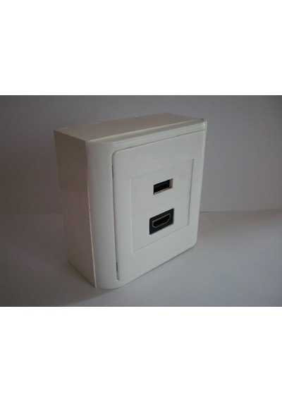 Duvar Prizi - Sıva Üstü - Hdmı - Usb 2.0 - Dişi - Dişi