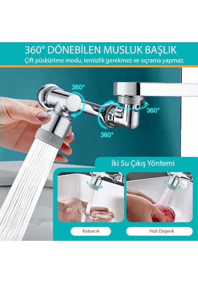 Hymark 1080 Derece Dönebilen Evrensel 2 Modlu Robotik Kol Mutfak