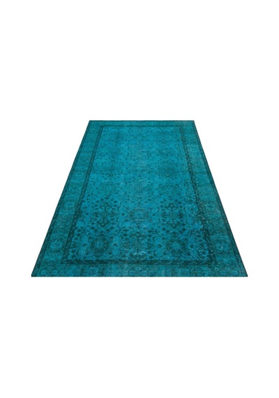 El Dokuması Vintage Yün-pamuk Turkuaz Halı 25828 136 X 248 Cm