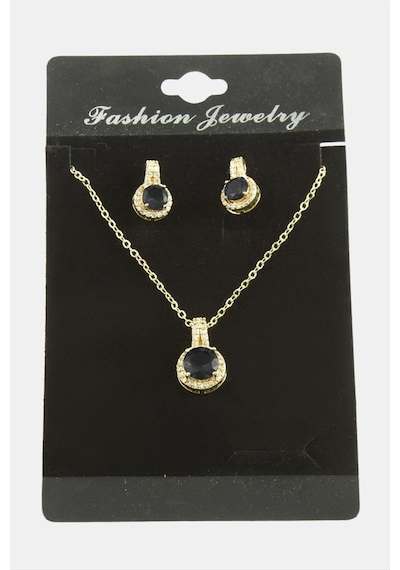 Yuvarlak Zirkon Taşlı Set Kolye 11 98683904