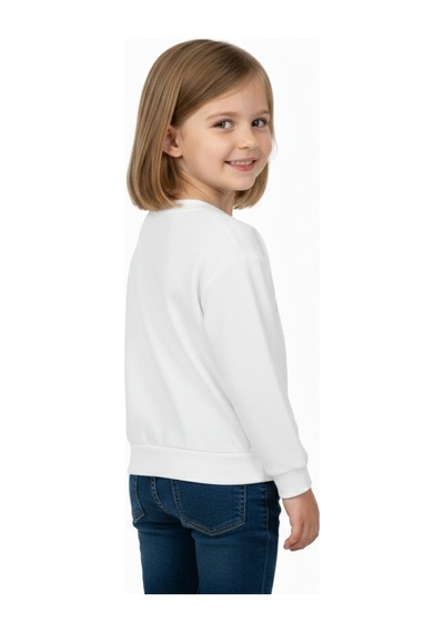 Kız Çocuk Baskılı Sweatshirt Bgl-st05266 Ekru