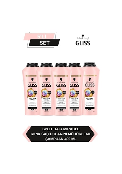 Gliss Split Hair Miracle Şampuan 5 x 400 ML