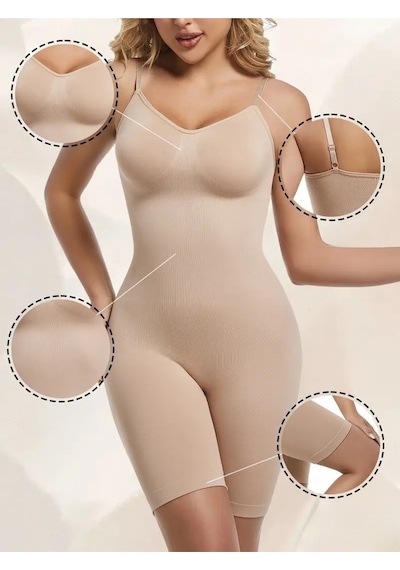 Mistirik Larix Model Extra Toparlayıcı Extra Sıkılaştırıcı Tam Boy Tulum Korse Ten Renk Ten